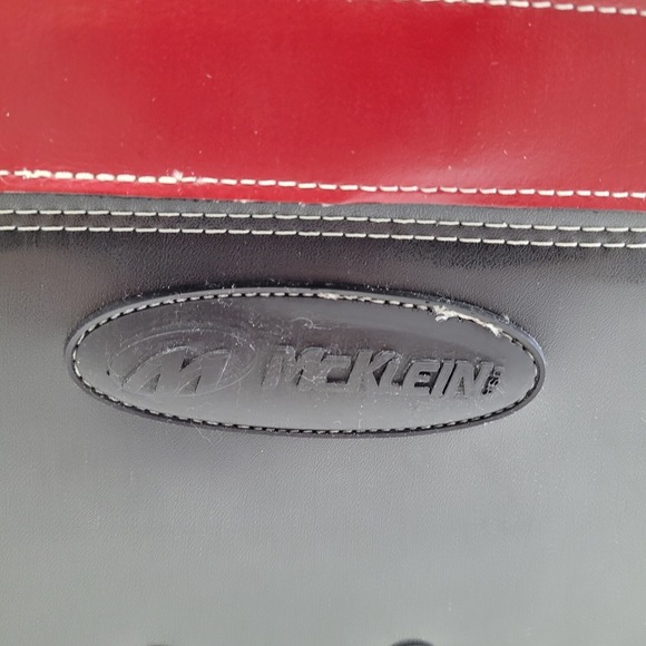McKLEIN Red Leather Wheeled Business Laptop Computer Case Bag Removable Wheels - Picture 7 of 16